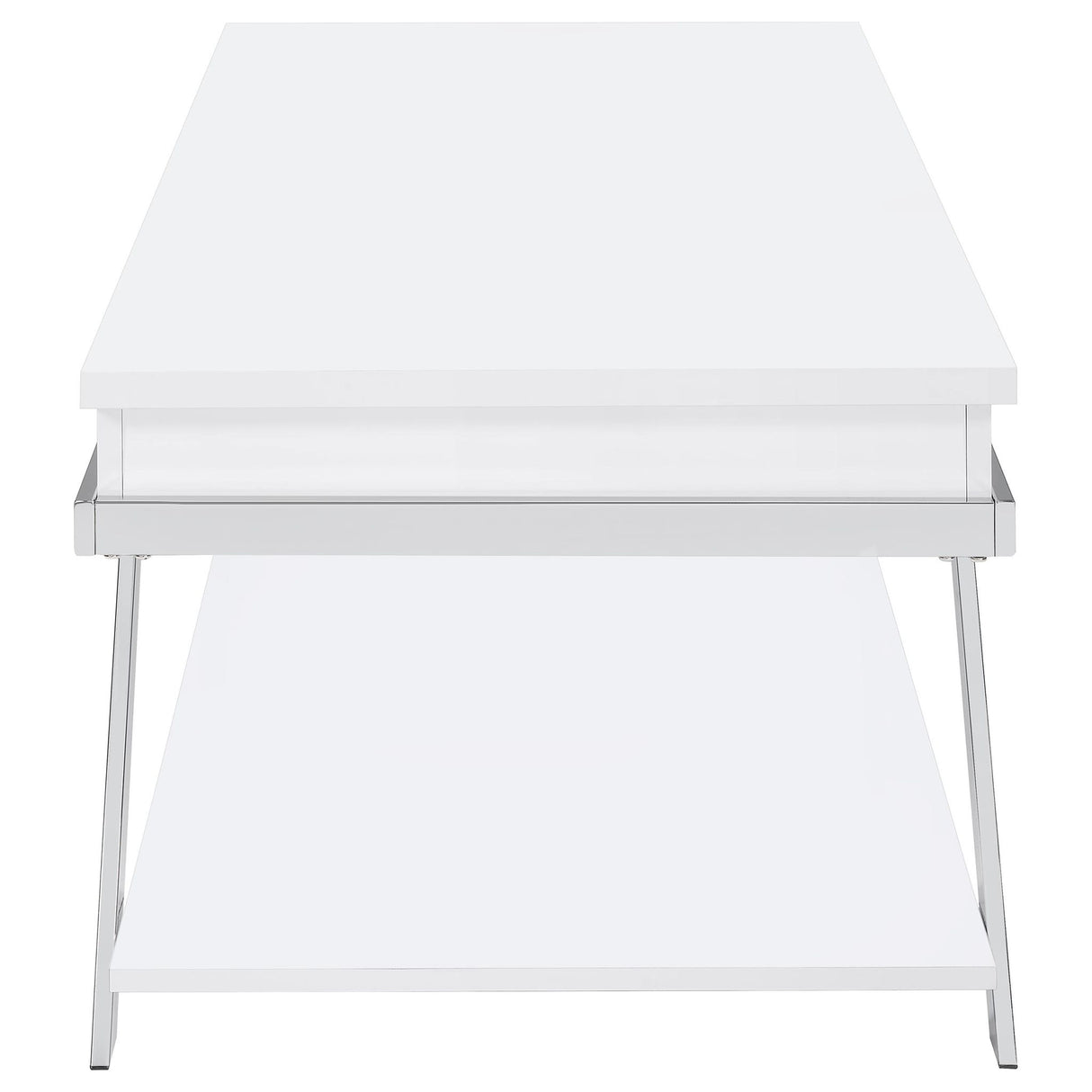 Briana - 2 Piece Coffee And End Table Set With Lift Top Legs - Gloss White