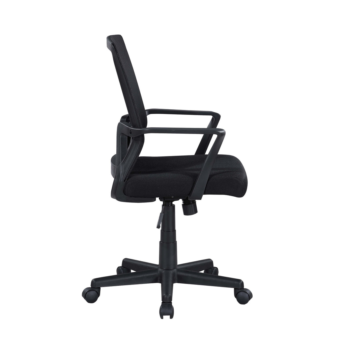 Ergonomic Height Adjustable Office Chair With Armrest - Black