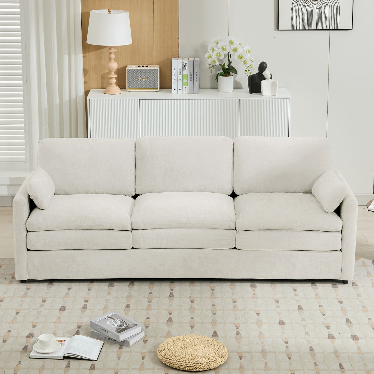 Cozy Upholstered 3 Seater Sofa Cushion For Living Room