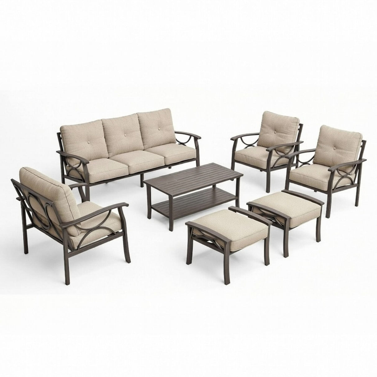 Patio Furniture Set & Coffee Table For Backyard