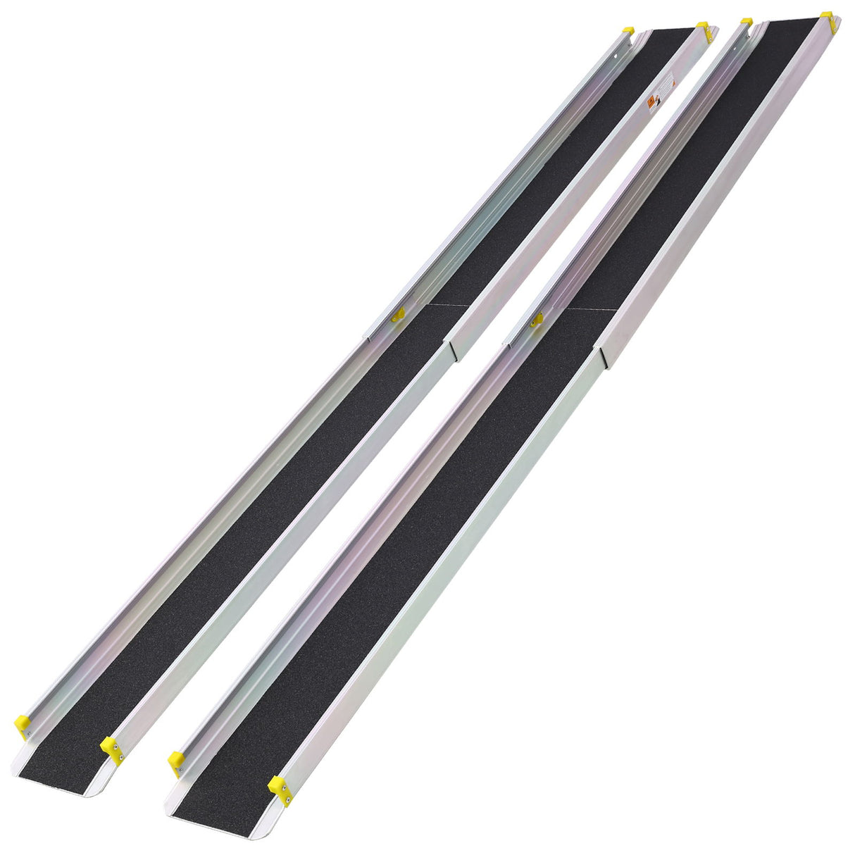Premium Adjustable Telescoping Wheelchair Track Ramps Aluminium - Silver