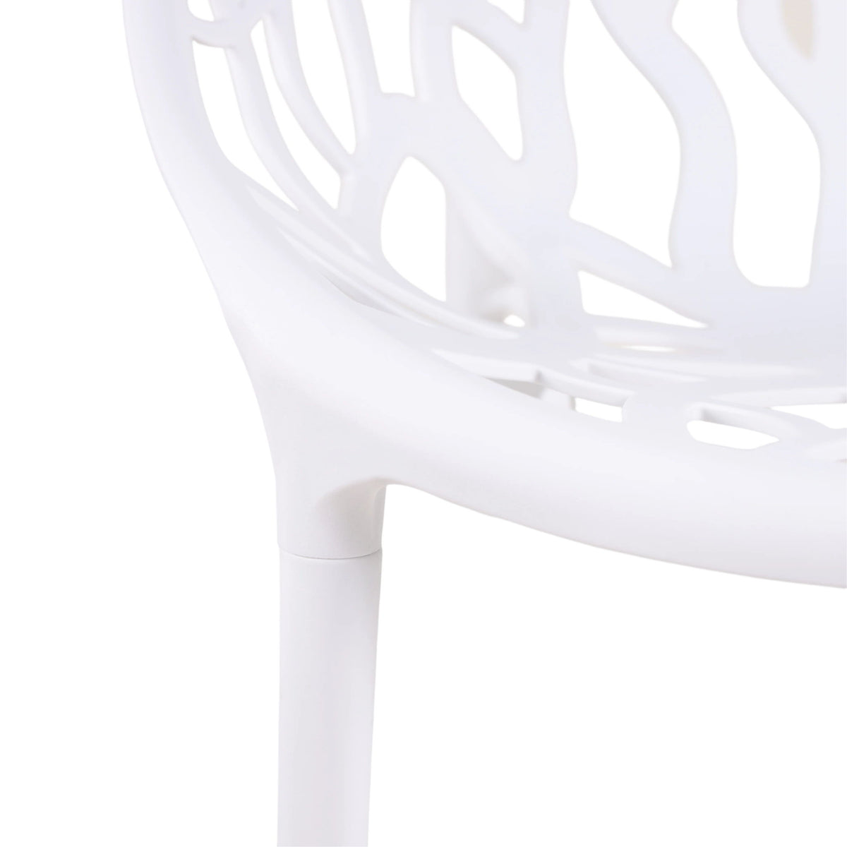 Dining Chair, Transparent Shell Design For Home (Set of 4) - White