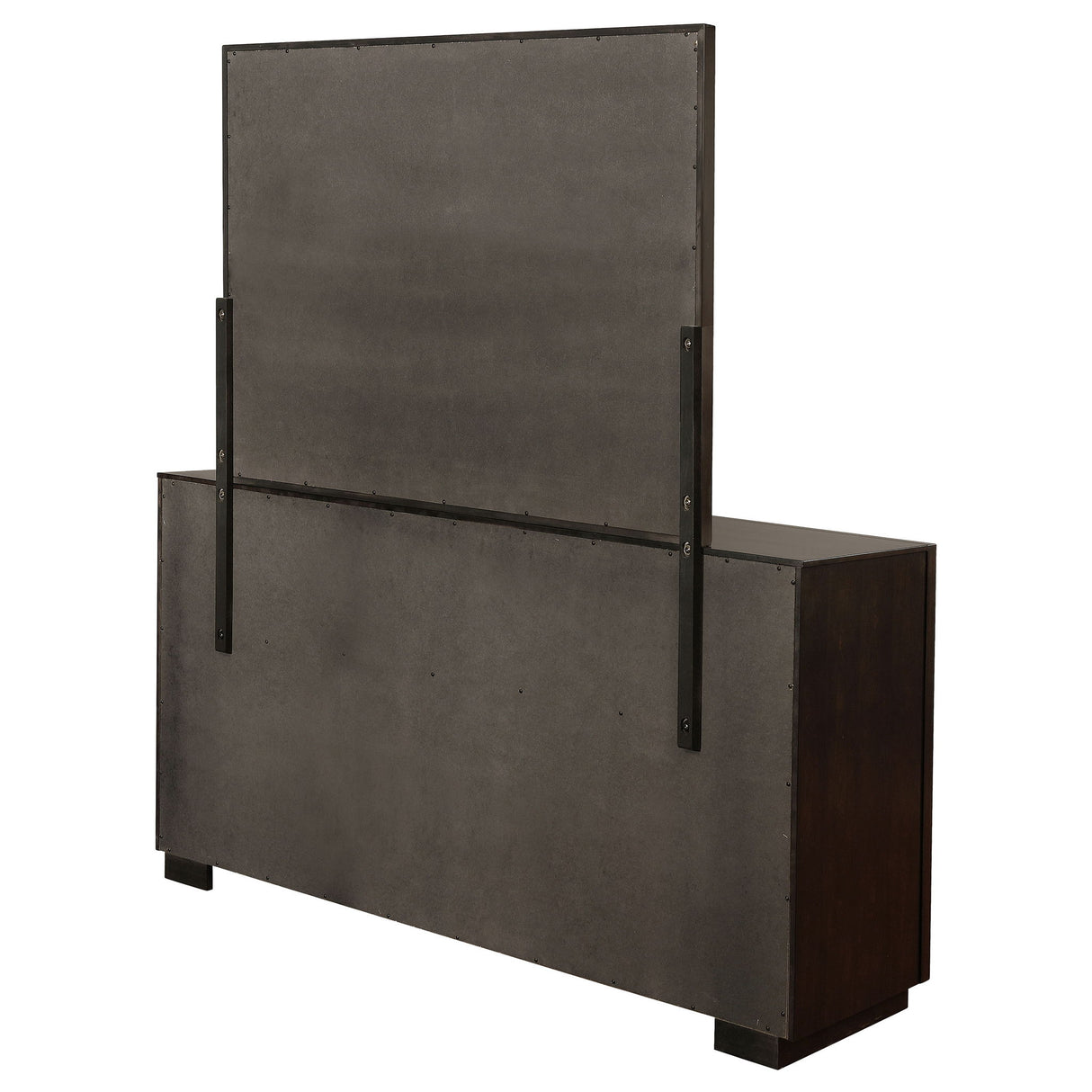 Prescott - 8 Drawer Dresser With Mirror - Smoked Peppercorn Brown