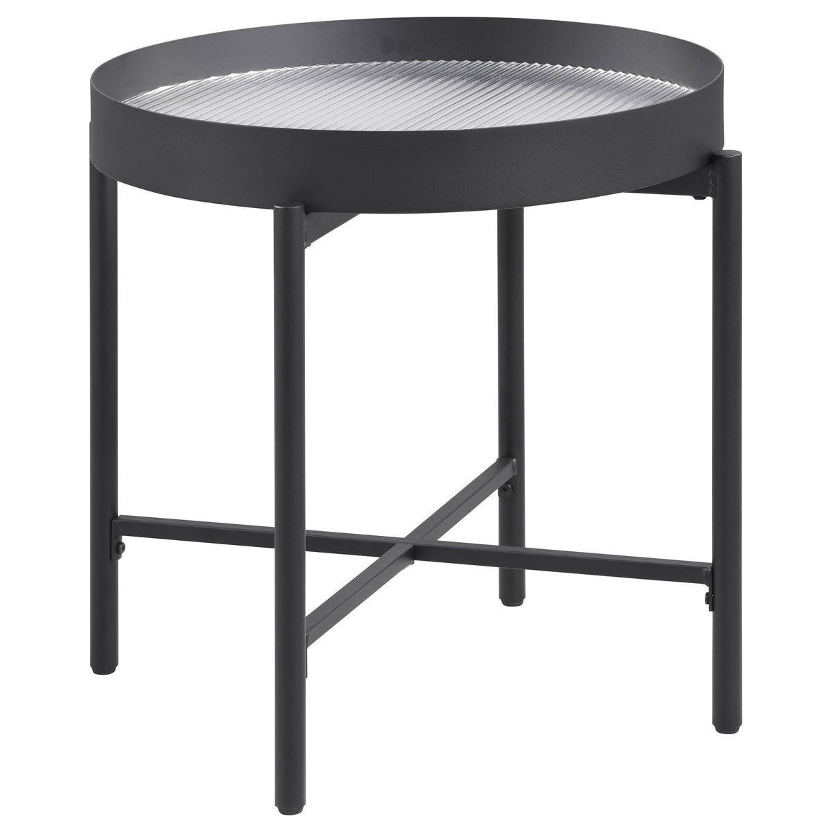 Rafael - 2 Piece Coffee Table Set With Sliding Storage - Tan / Black