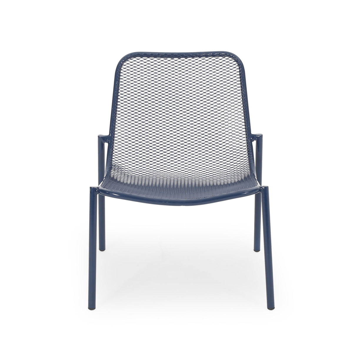 Kincaid - Stackable Iron Chairs Set - Matte Navy Blue