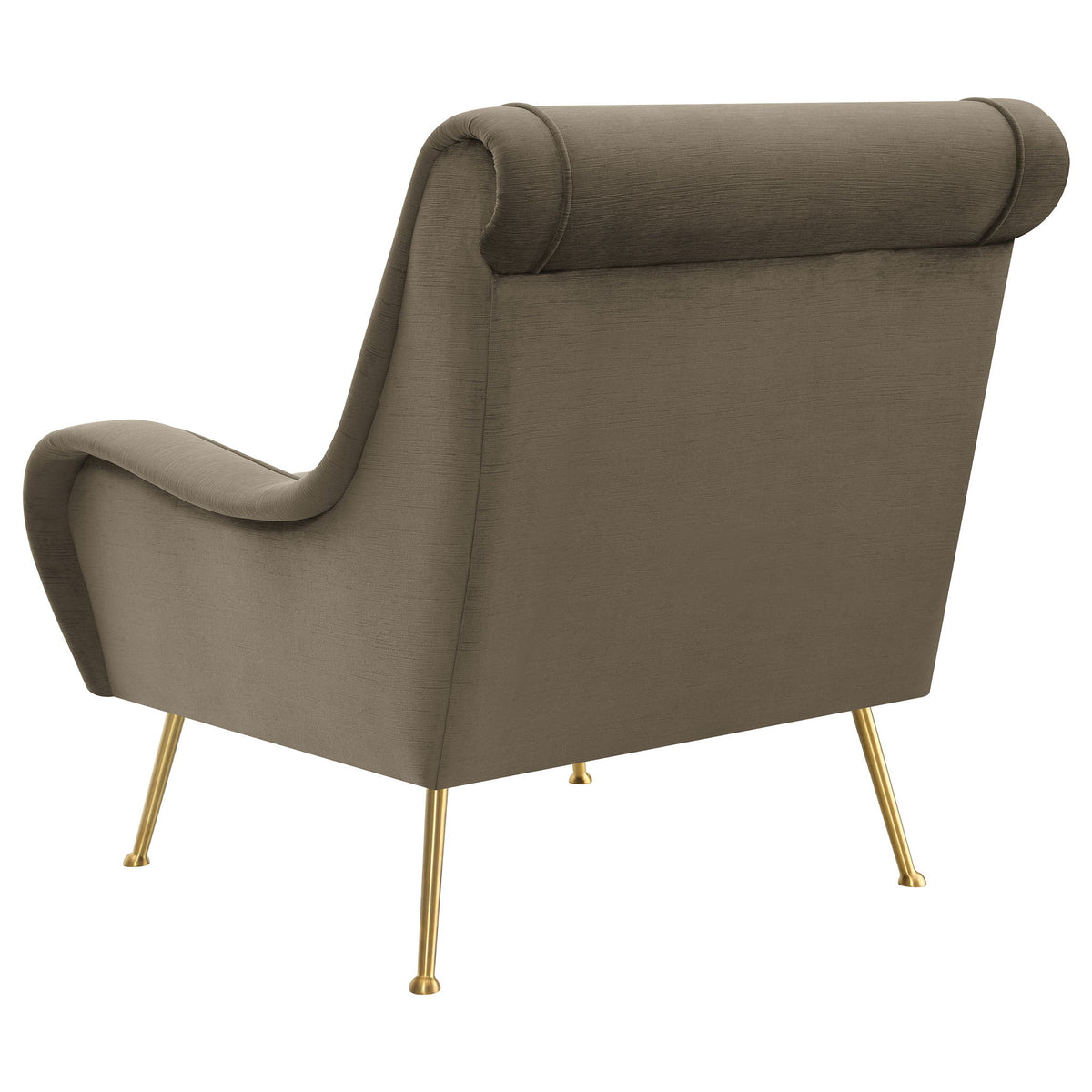 Lundy - Truffle Tight Cushion Accent Chair With Legs - Bronze Golden