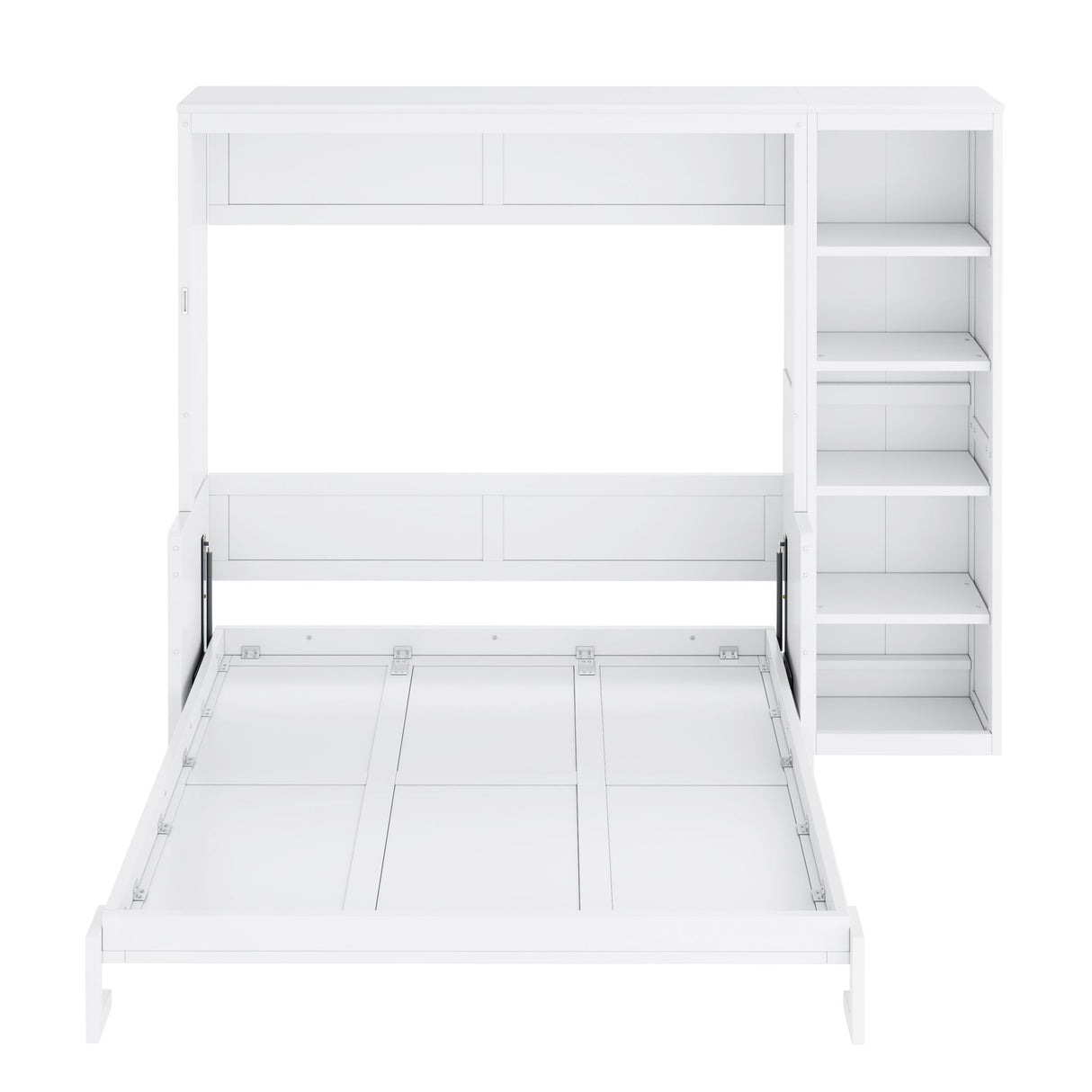 Sturdy Murphy Bed With Desk And Bookshelf