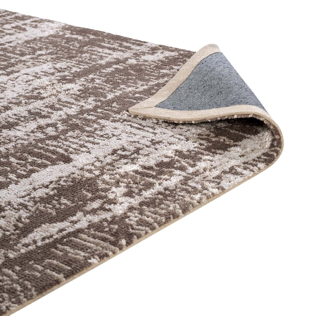 5x8 Light and Dark Tan Distressed Rustic Modern Area Rug - Mats and Rugs - Alpine Outlets