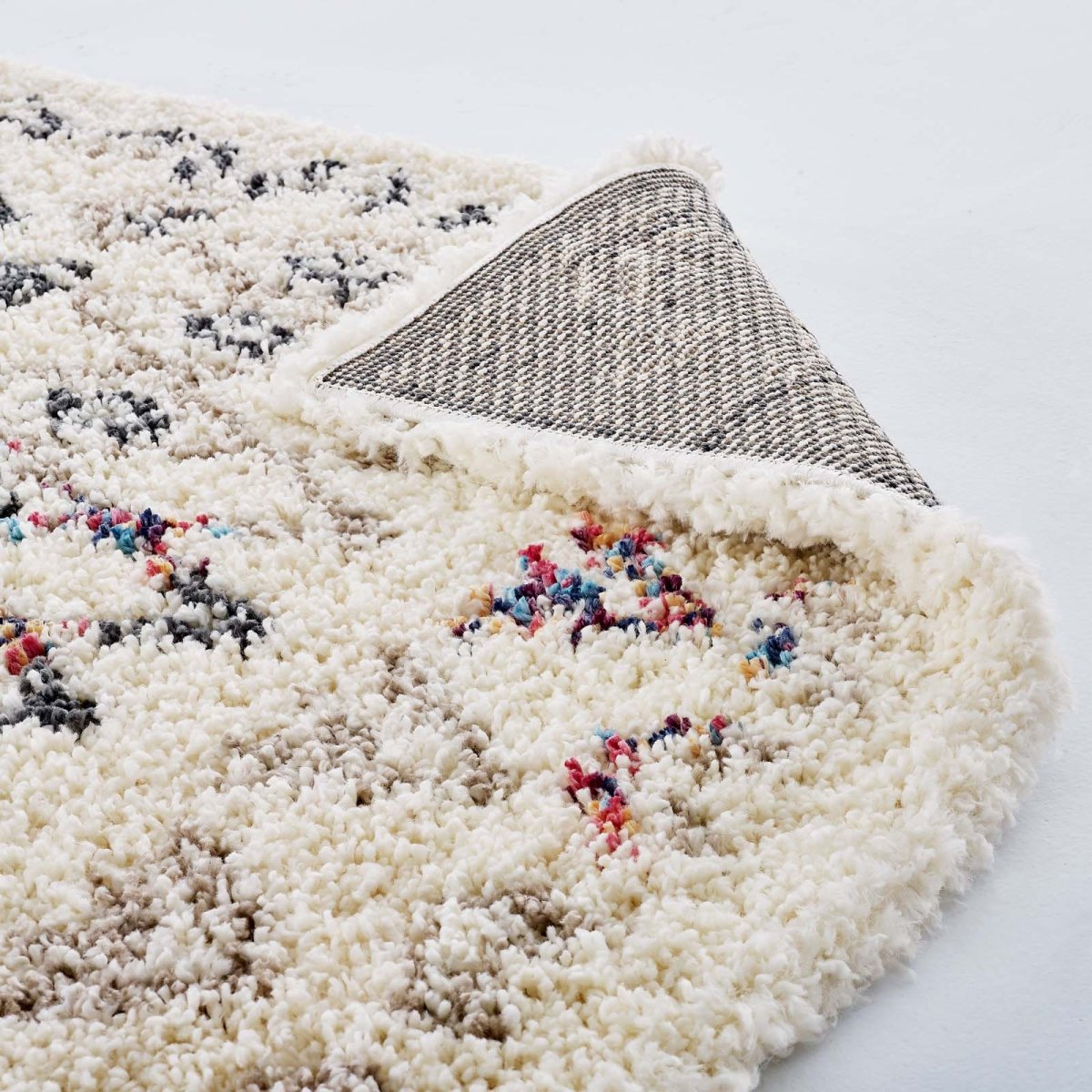 5x8 Multicolor Rainbow Diamond Shag Area Rug - Mats and Rugs - Alpine Outlets