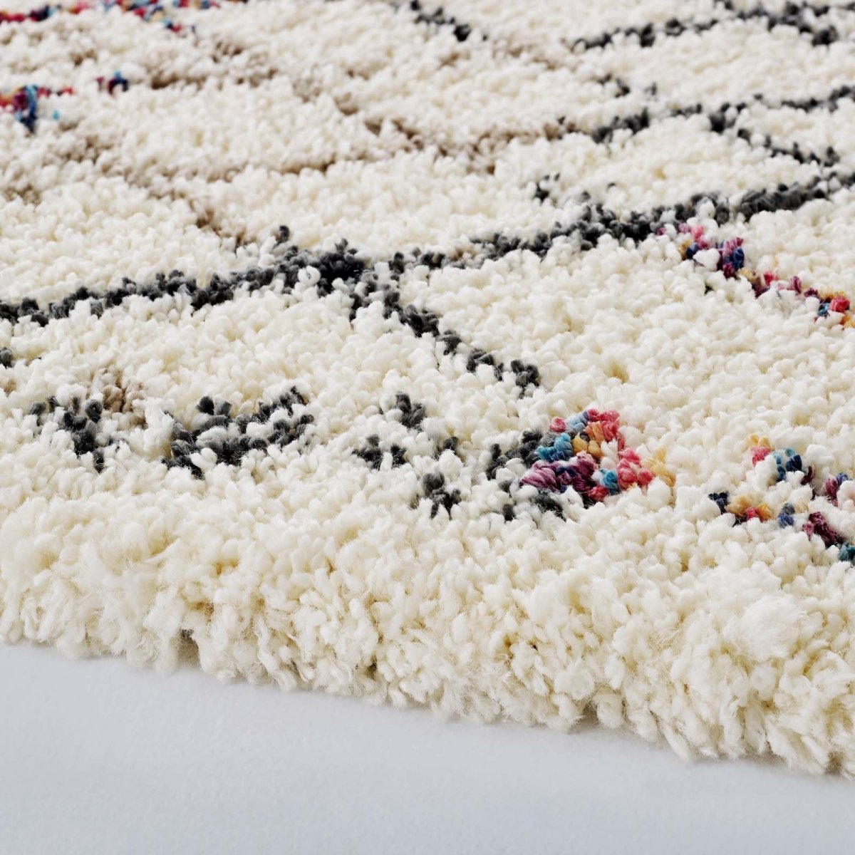 5x8 Multicolor Rainbow Diamond Shag Area Rug - Mats and Rugs - Alpine Outlets