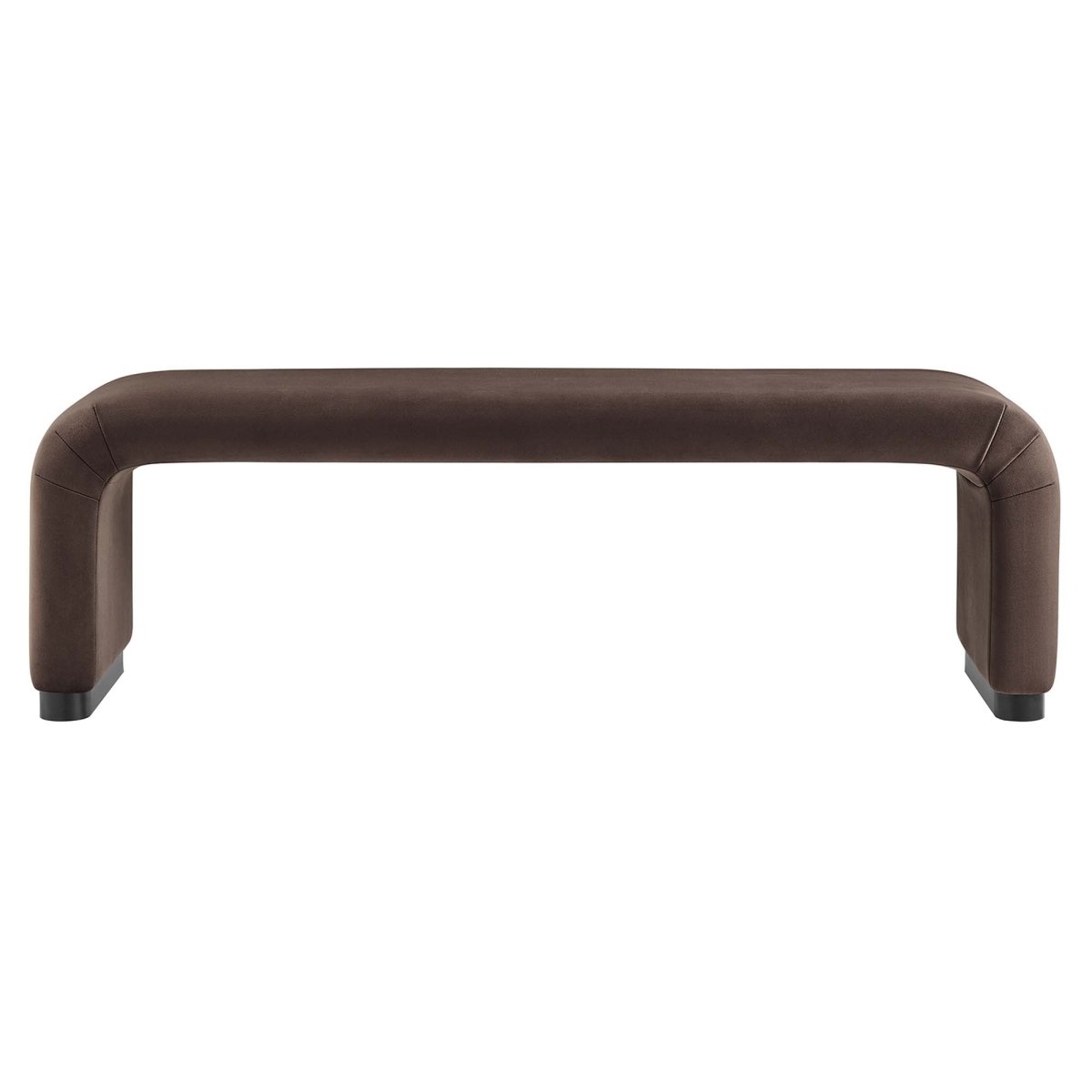 60 Inch Performance Velvet Waterfall Long Bench with Metal Base - Benches available at Alpine Outlets in Denver