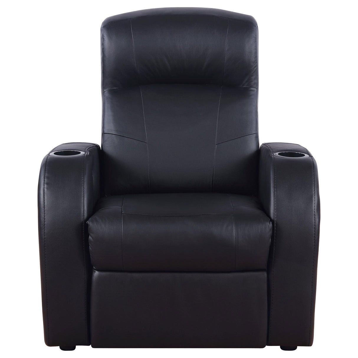 Cyrus 3-Piece Black Leather Home Theater Seating