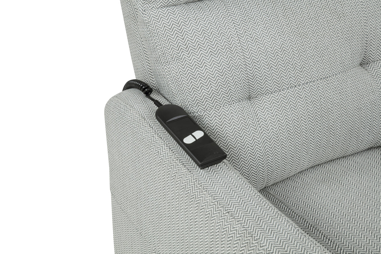 Dayes Upholstered Power Lift Recliner Chair Light Grey