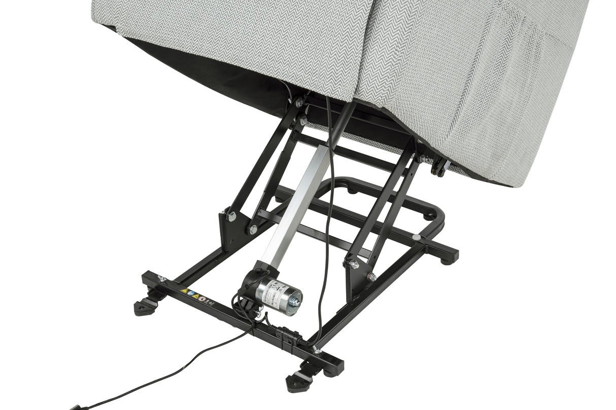 Dayes Upholstered Power Lift Recliner Chair Light Grey