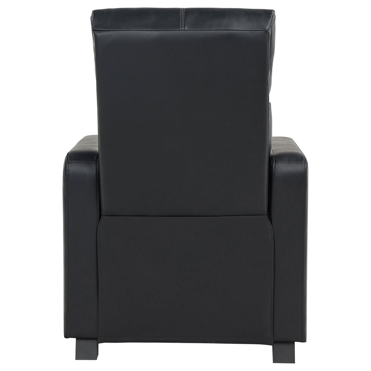 Toohey Upholstered Tufted Recliner - Black Leatherette