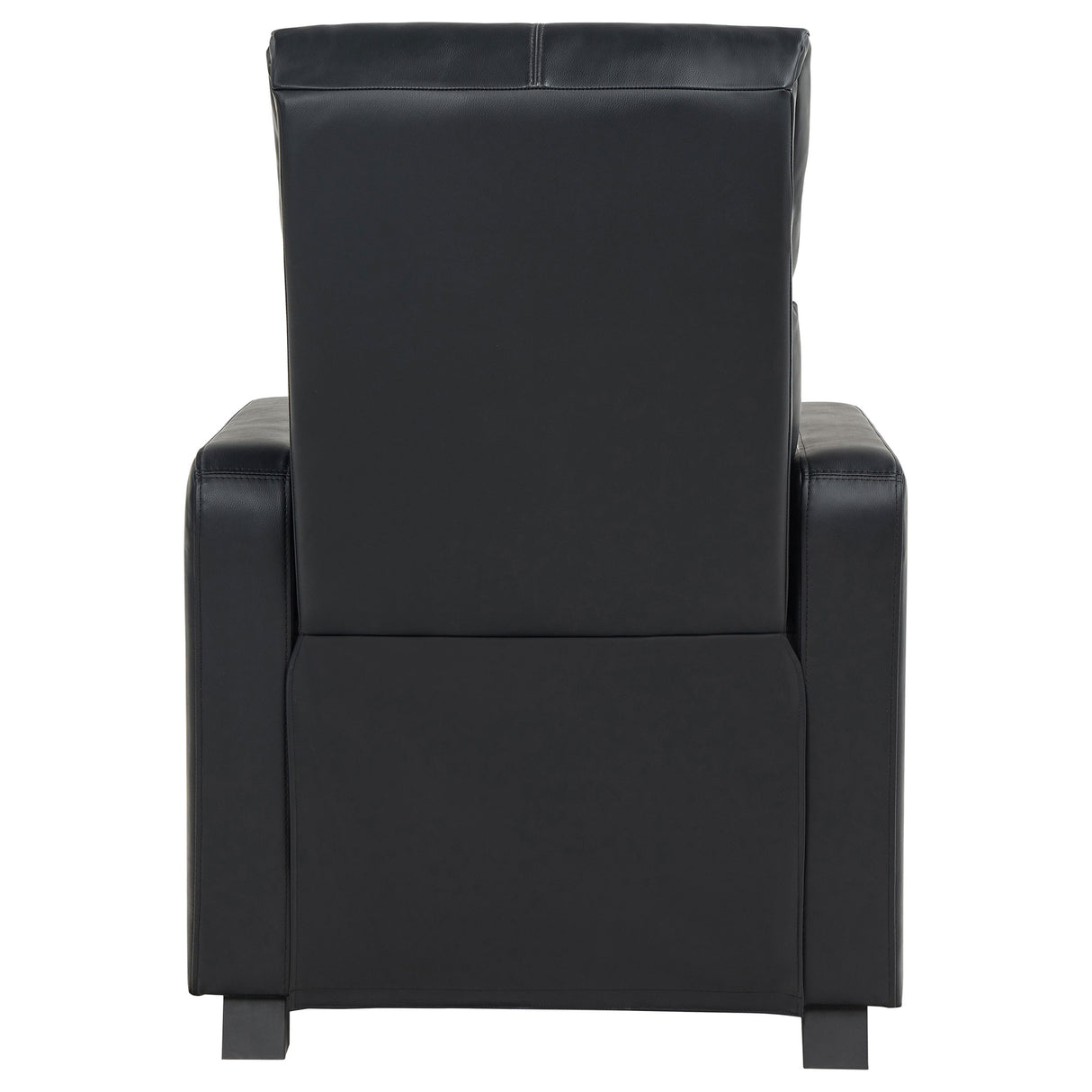 Toohey Upholstered Push Back Recliner - Black Leatherette