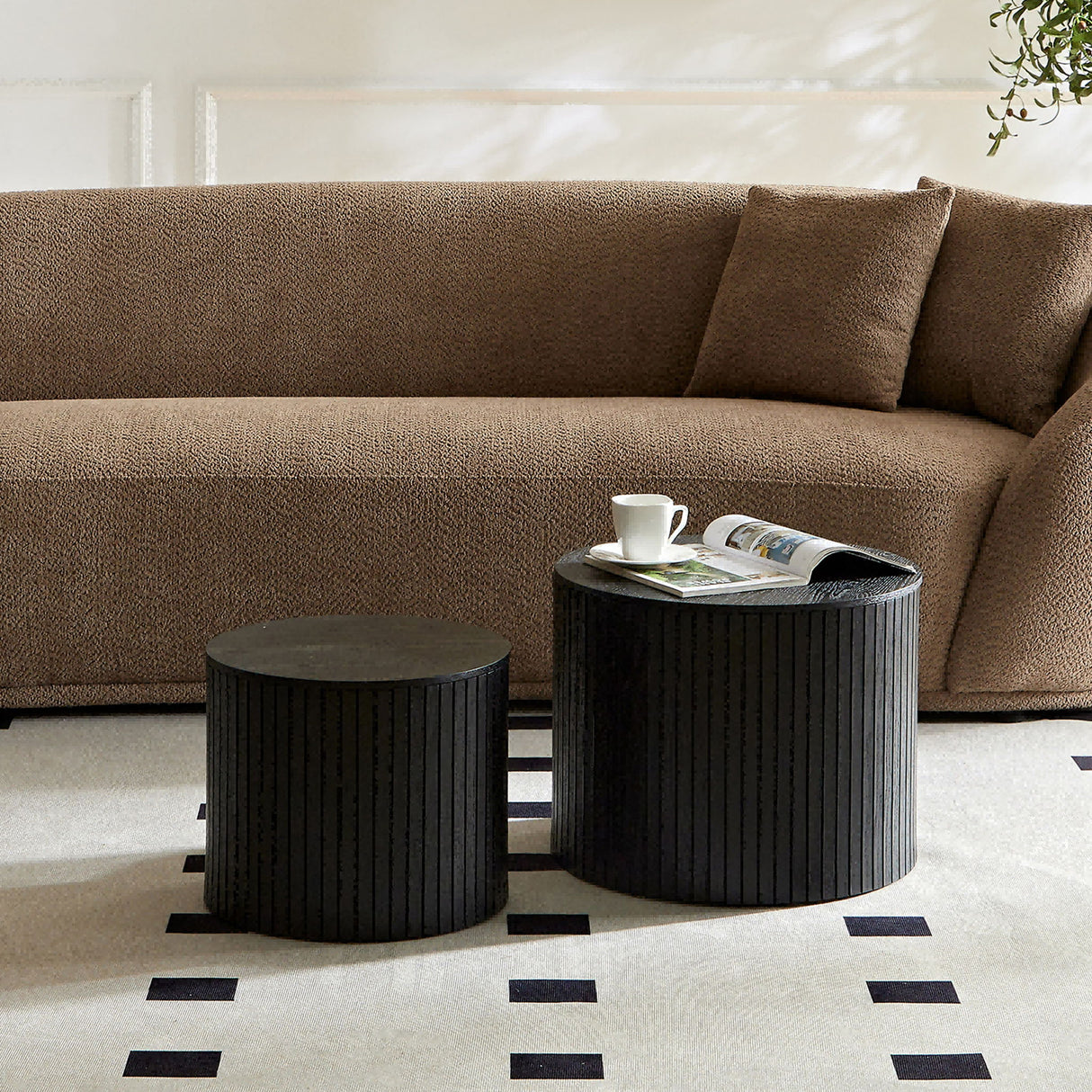 Handcrafted Nested Table Set, 2 Pieces