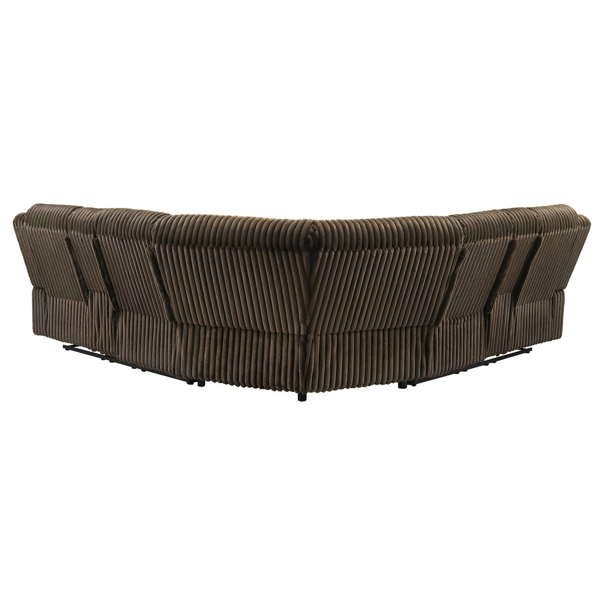 Atkinson Upholstered Reclining Sectional Sofa in Chocolate