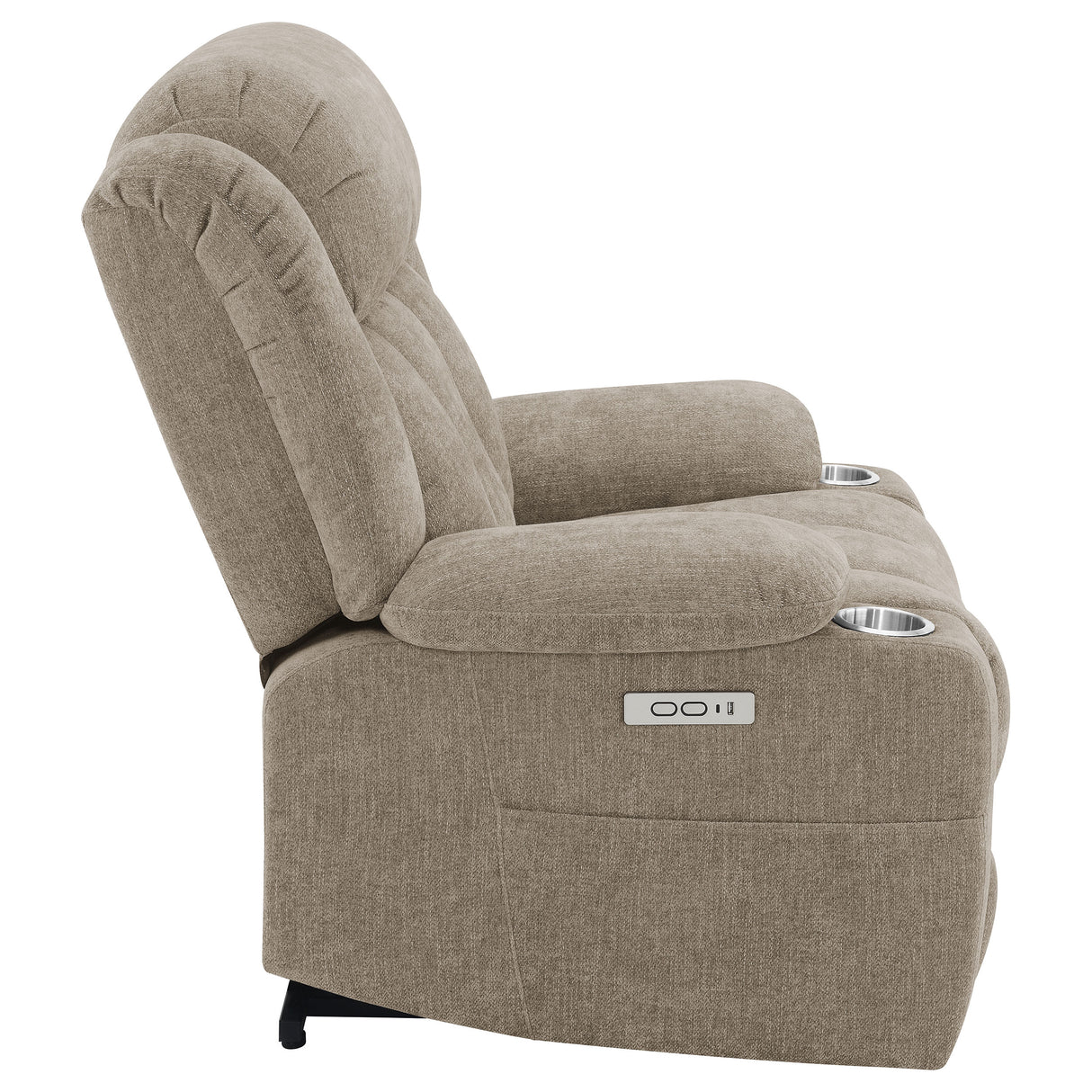 Houston Upholstered Power Lift Recliner Chair in Camel