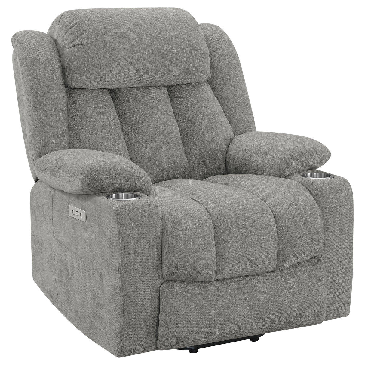 Houston Upholstered Power Lift Recliner in Grey