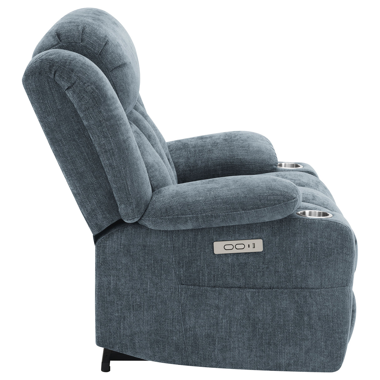 Houston Upholstered Power Lift Recliner - Slate Blue
