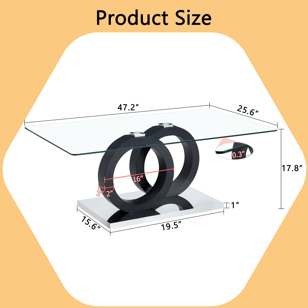 Minimalist Coffee Table - Black