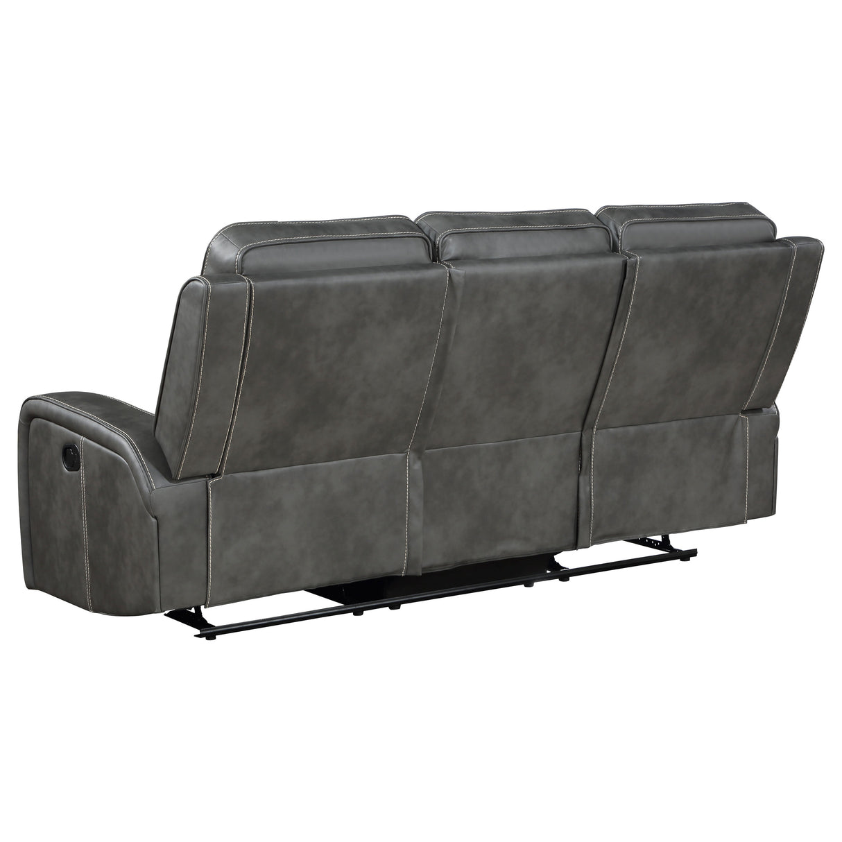 Raelynn Upholstered Track Arm Motion Sofa in Grey