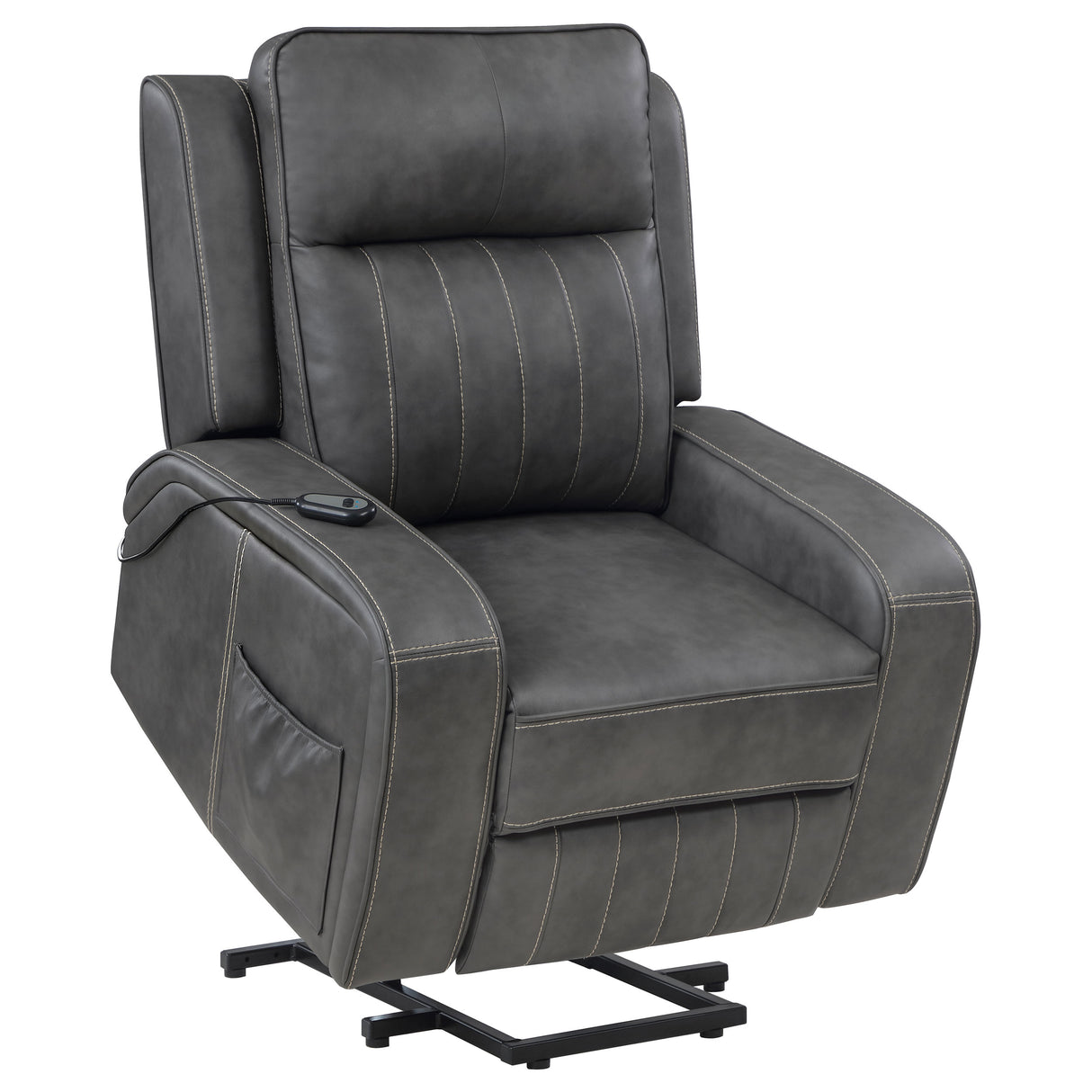 Raelynn Upholstered Power Lift Recliner Chair - Grey