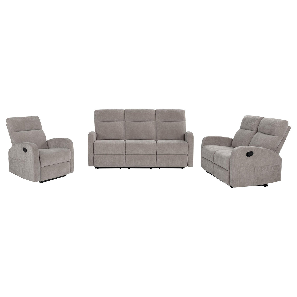 Hamilton Chenille Upholstered Manual Reclining Loveseat Sand