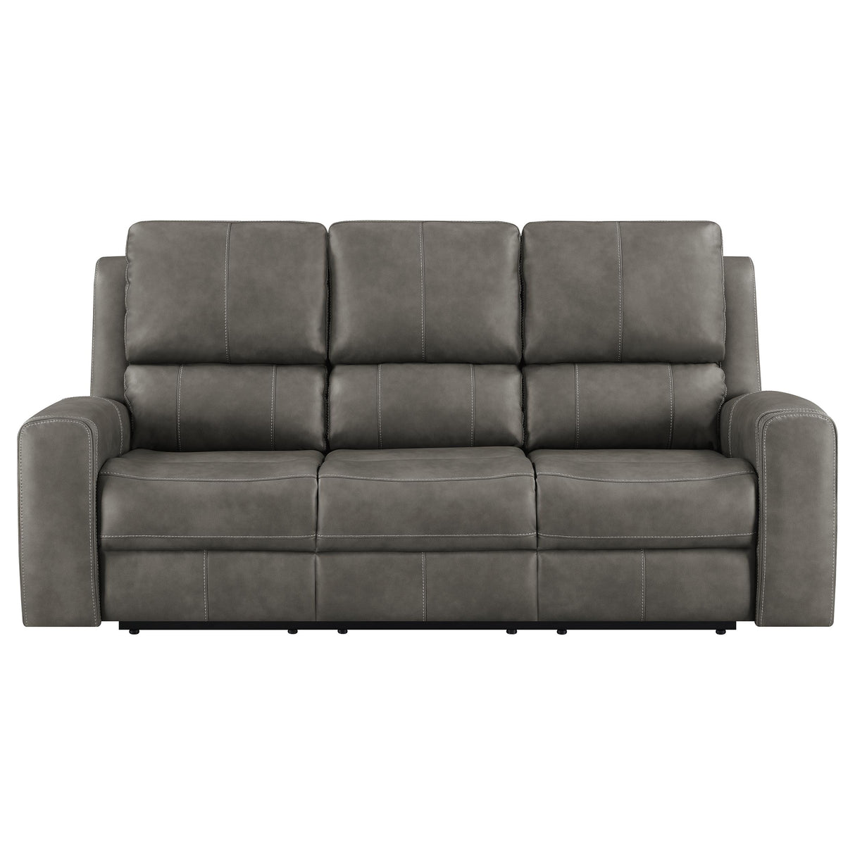 Brickston Triple Power Reclining Sofa - Charcoal
