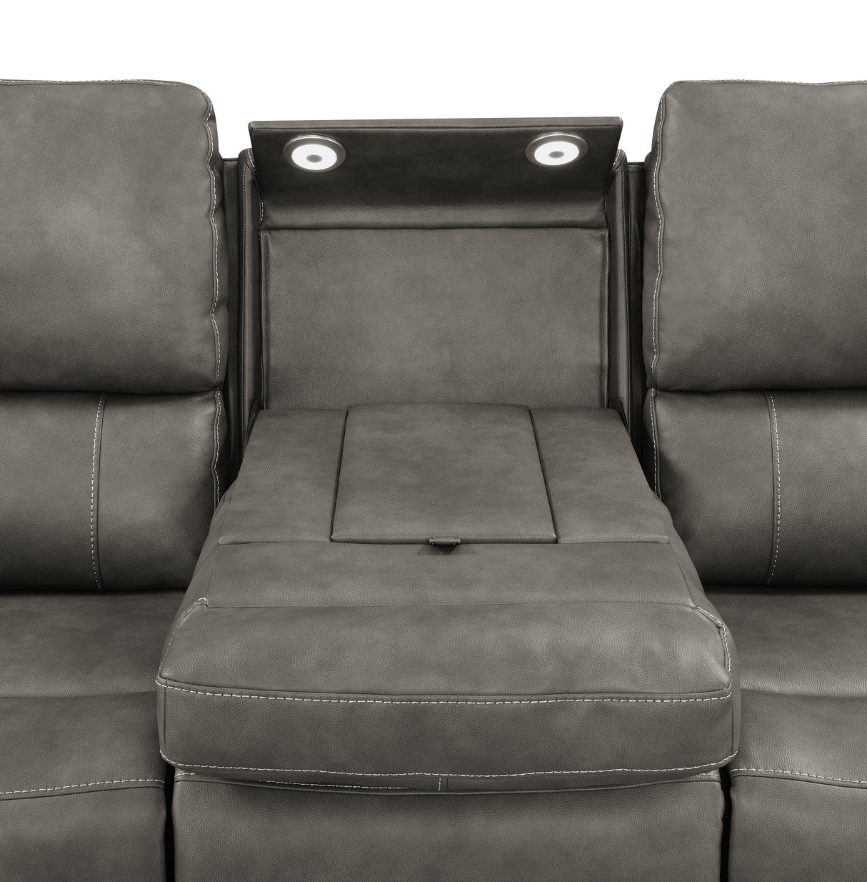 Brickston Triple Power Reclining Sofa - Charcoal