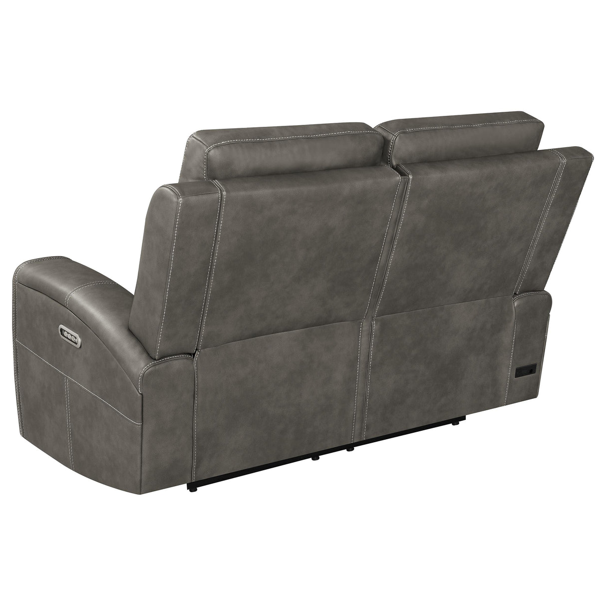 Brickston Triple Power Reclining Loveseat - Charcoal