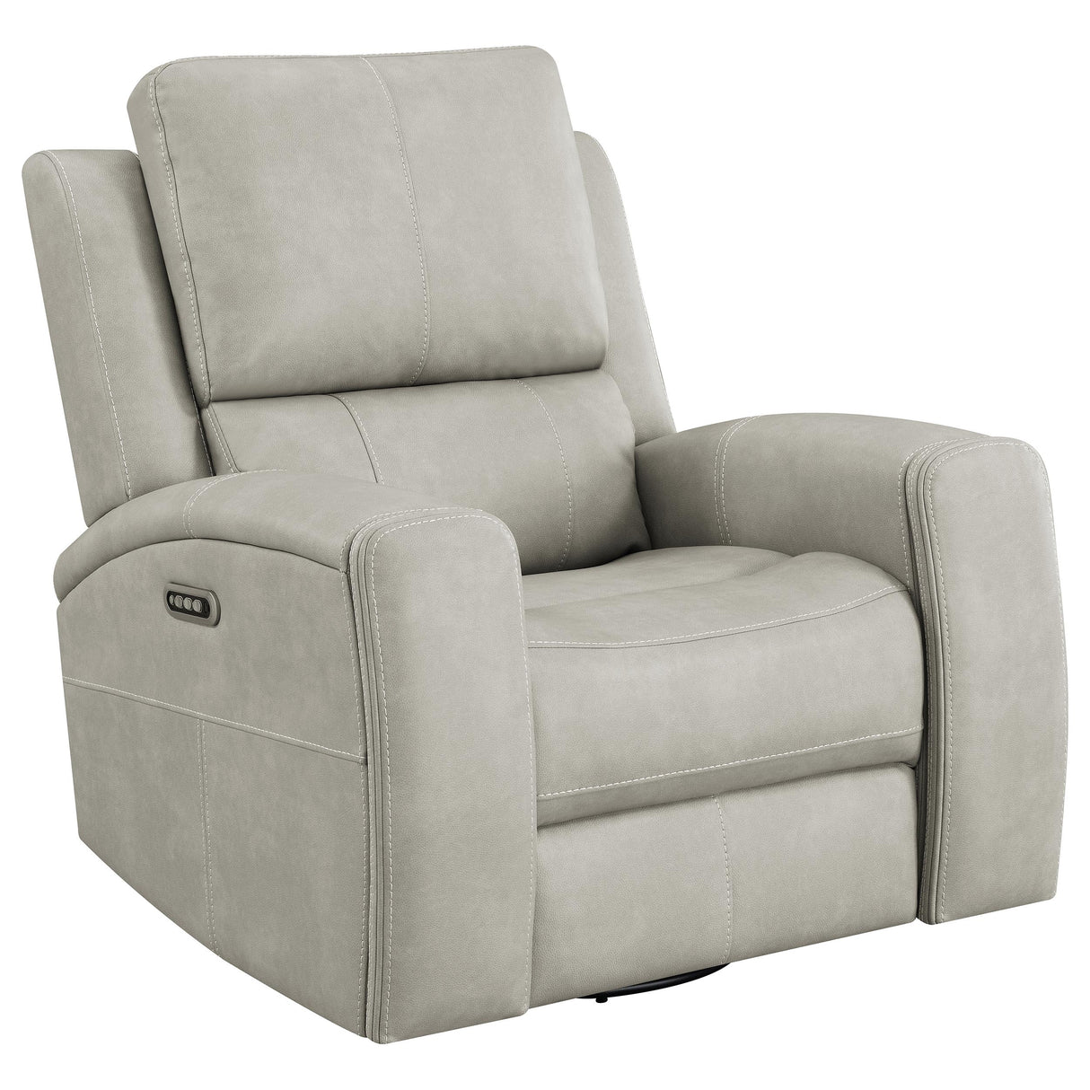 Brickston Triple Power Swivel Glider Recliner in Grey