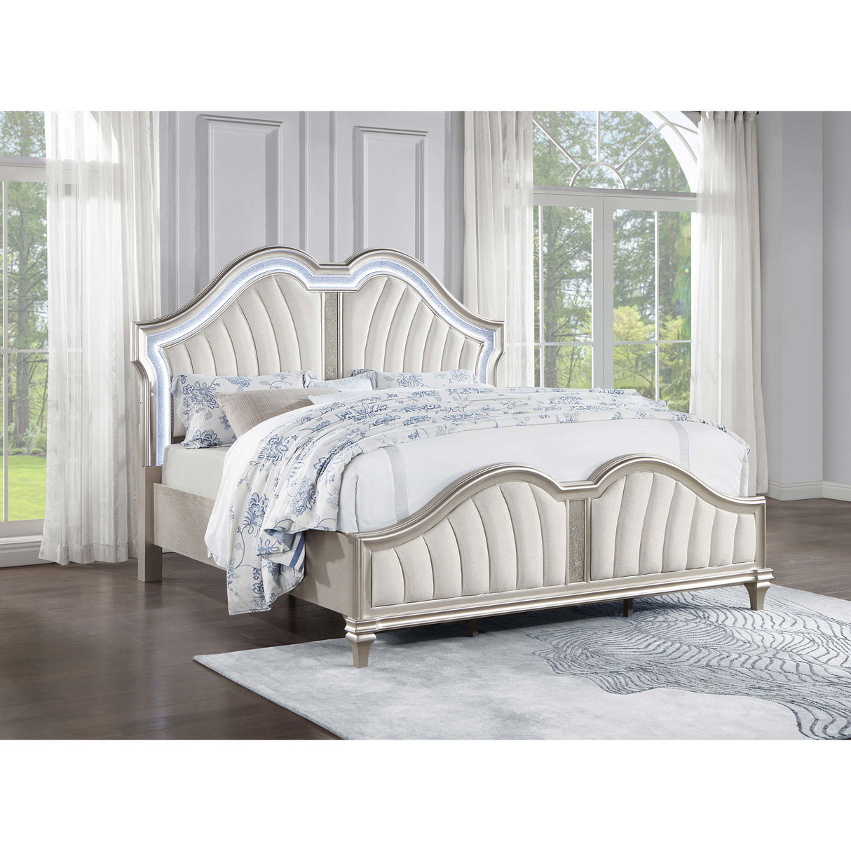 Katerina - Platform Bed With LED Light