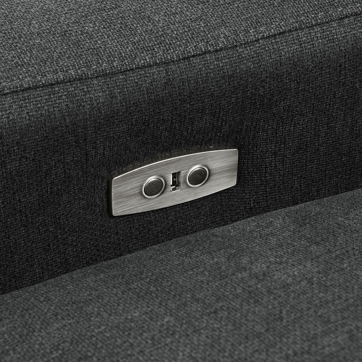 Collins Modular Power Loveseat in Dark Grey