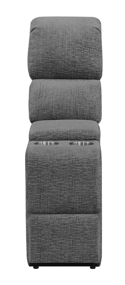 Bahrain Upholstered Console in Charcoal