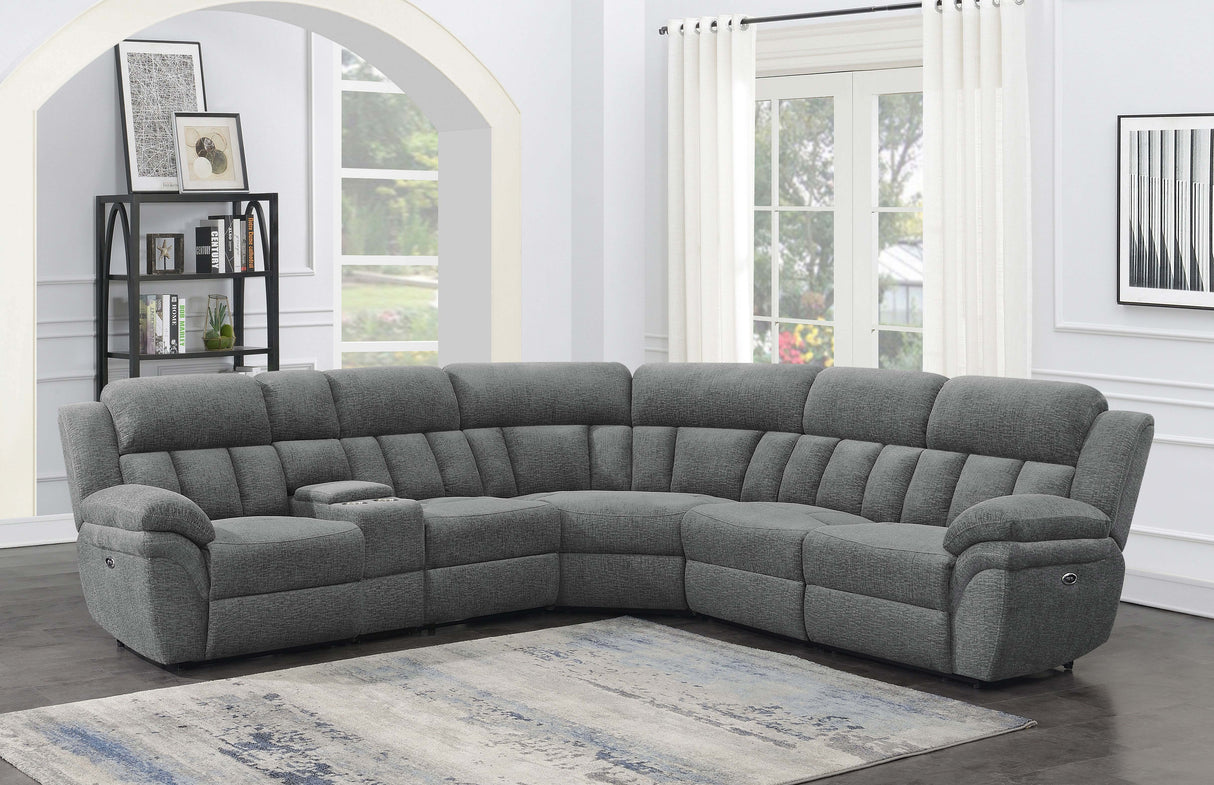 Bahrain 6-Piece Power Reclining Sectional Charcoal