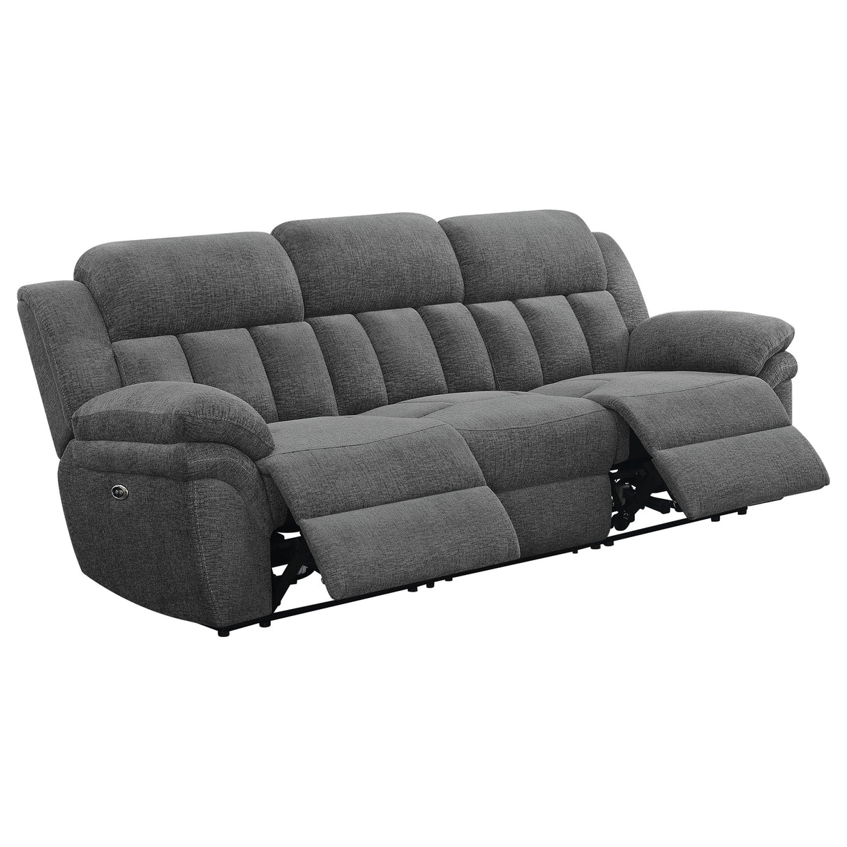 Bahrain Upholstered Power Sofa in Charcoal