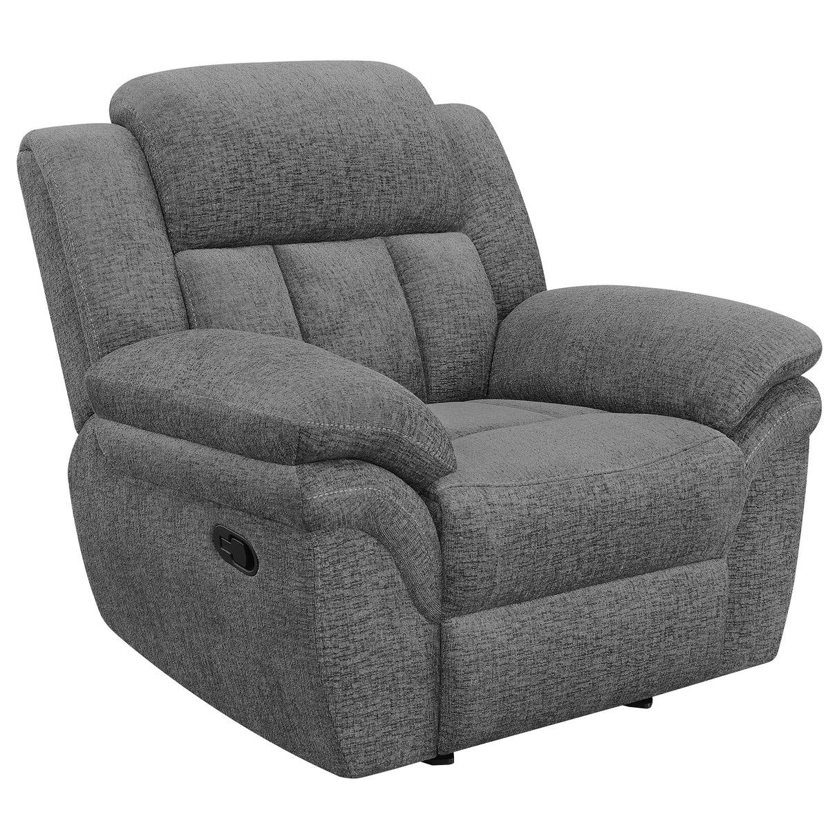 Bahrain Upholstered Glider Recliner - Charcoal