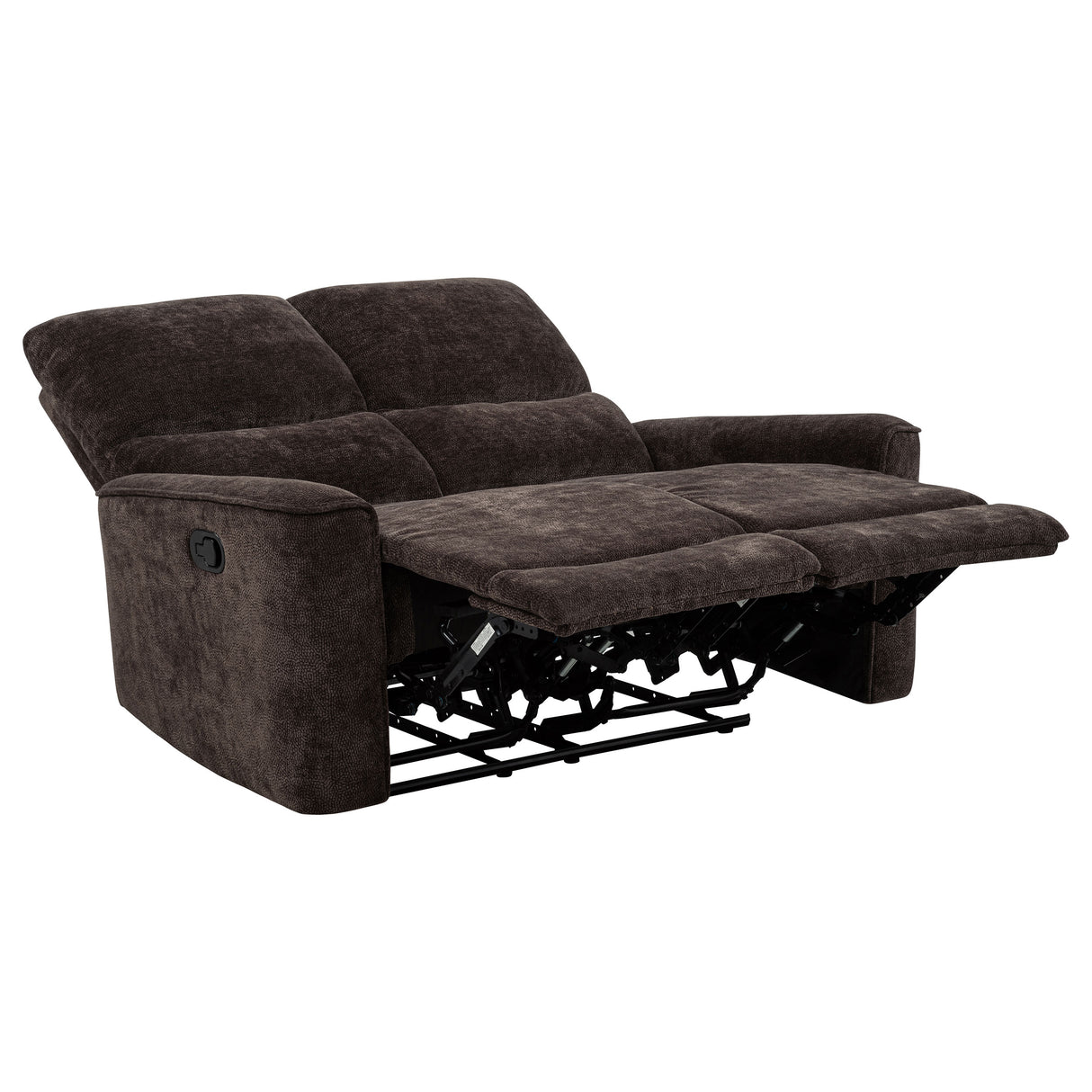 Navarro 2-Piece Upholstered Reclining Sofa Set, Dark Brown