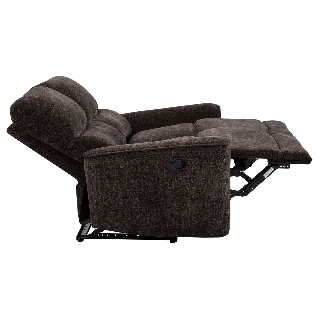 Navarro 2-Piece Upholstered Reclining Sofa Set, Dark Brown