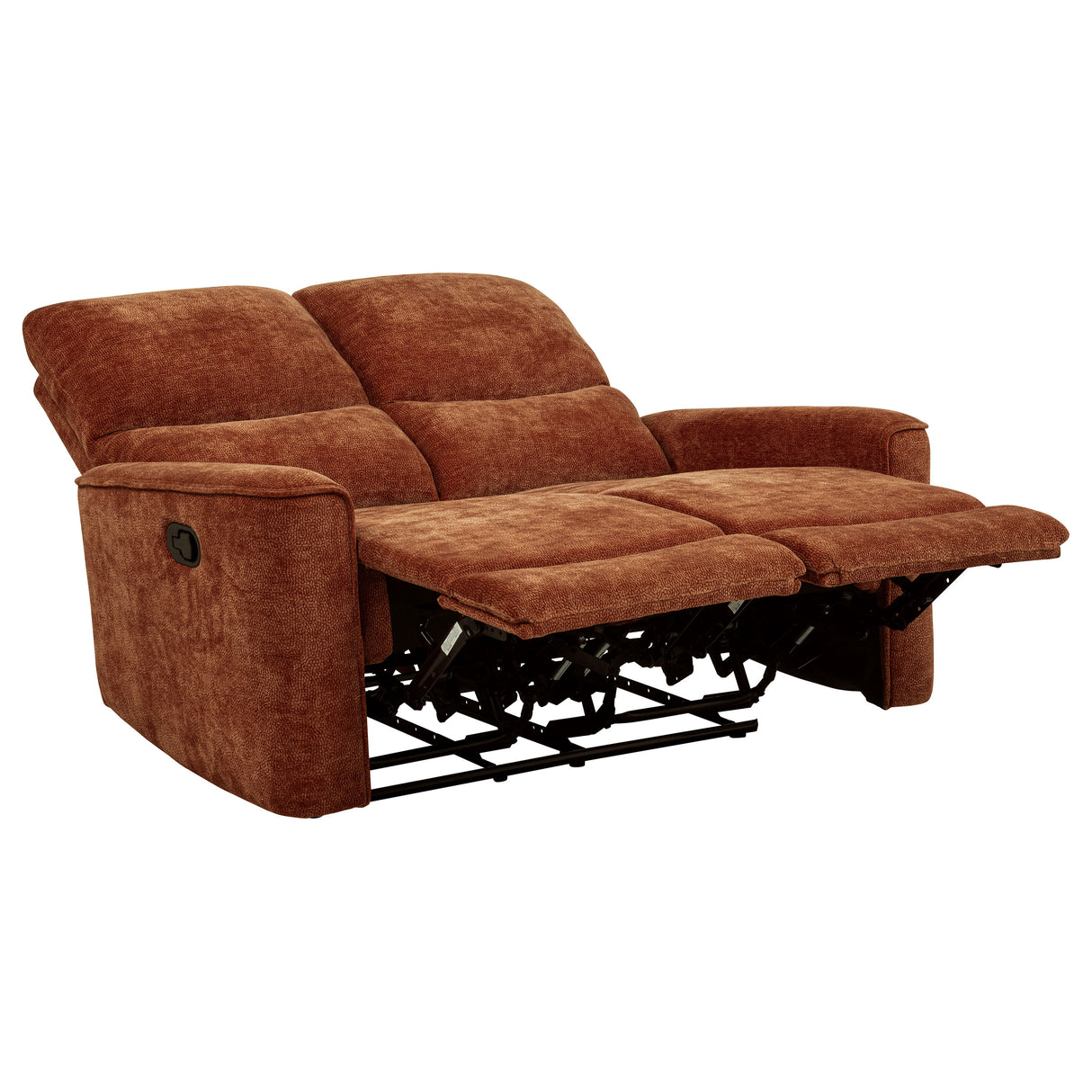 Navarro 2-Piece Upholstered Reclining Sofa Set, Burnt Orange