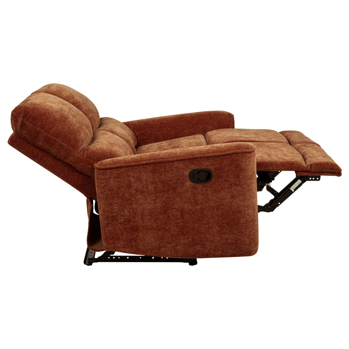Navarro 2-Piece Upholstered Reclining Sofa Set, Burnt Orange
