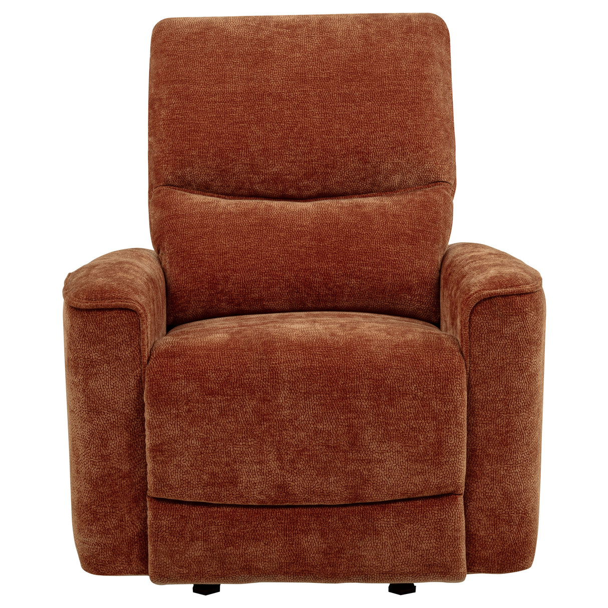 Navarro Chenille Upholstered Glider Recliner, Burnt Orange