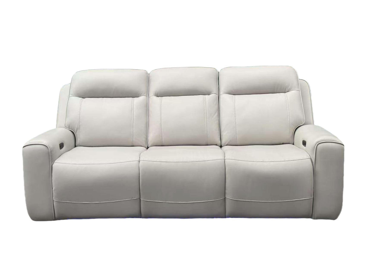 Power Reclining Sofa in Sand Leatherette