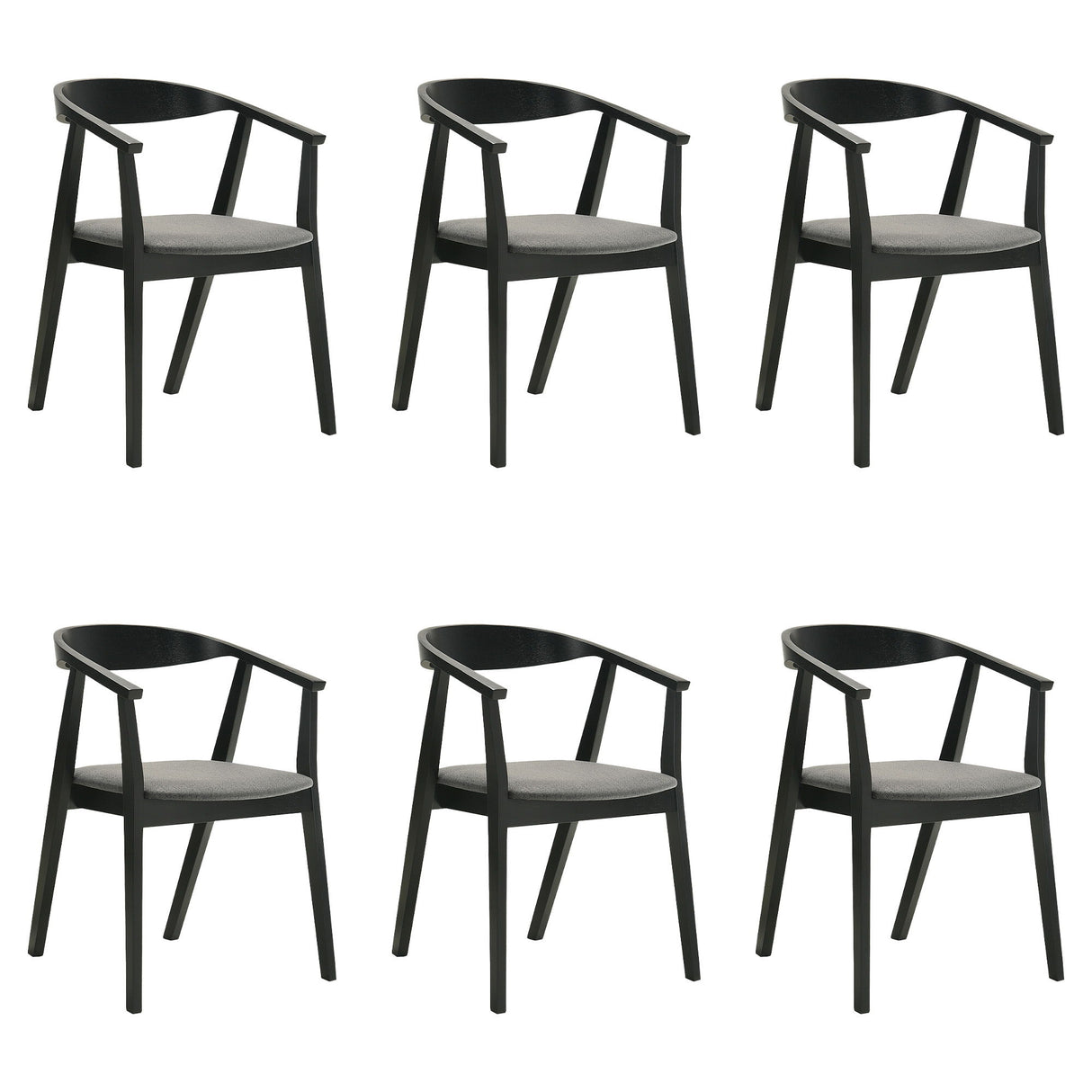 Santana - Wood Dining Chair With Black Frame