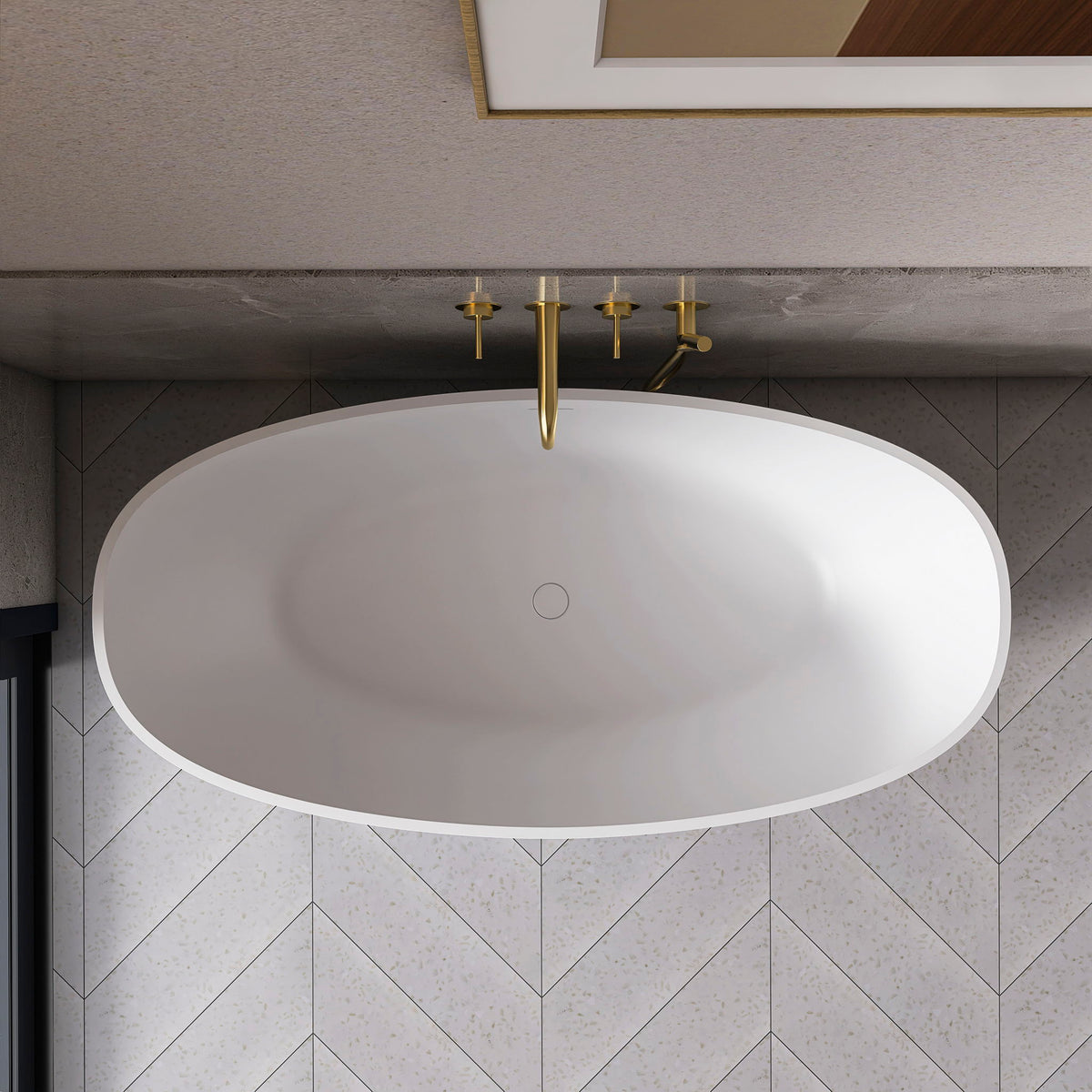Freestanding Bathroom Bathtub With Ergonomic Design