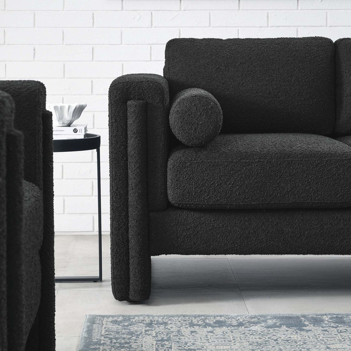 61 - Inch Visible Boucle Fabric Upholstered Loveseat - Loveseats available at Alpine Outlets in Denver