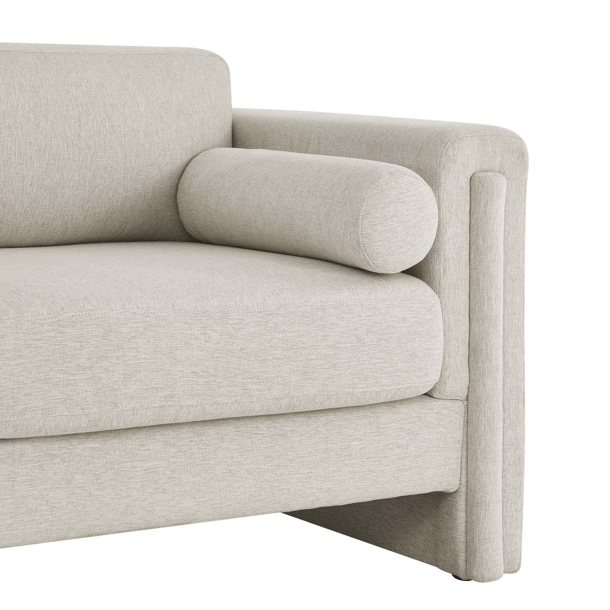 61 - Inch Visible Heathered Fabric Loveseat - Loveseats available at Alpine Outlets in Denver