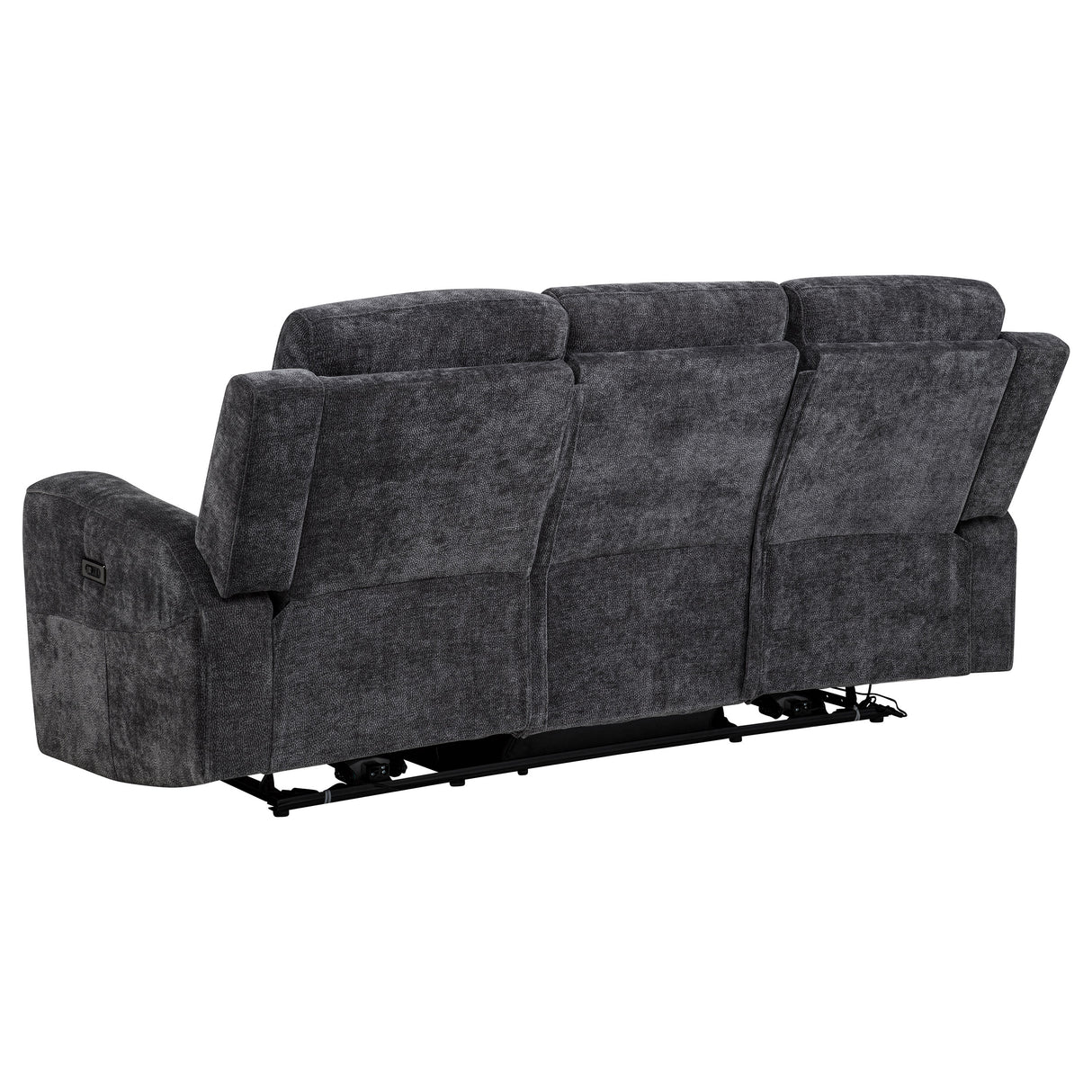 Kennett Chenille Power Reclining Sofa - Dark Grey